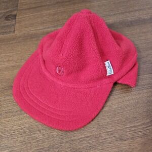 Conte of Florence's Red Fleece Ear Flap Baseball Cap Hat Adjustable Men's
